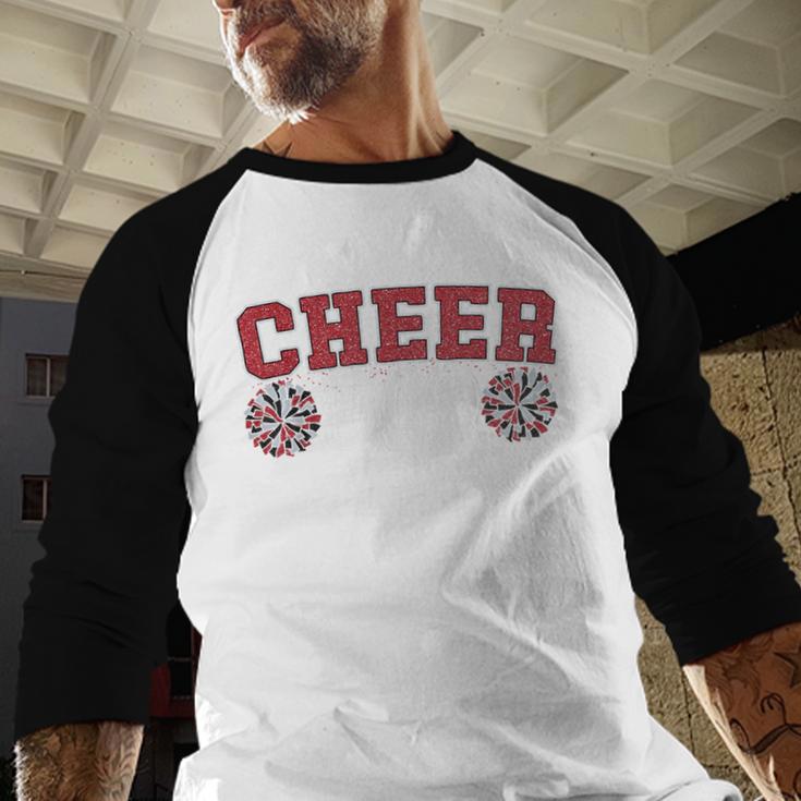 Proud Cheer Dad My Favorite Cheerleader Calls Me Daddy Men Men Baseball Raglan Shirt