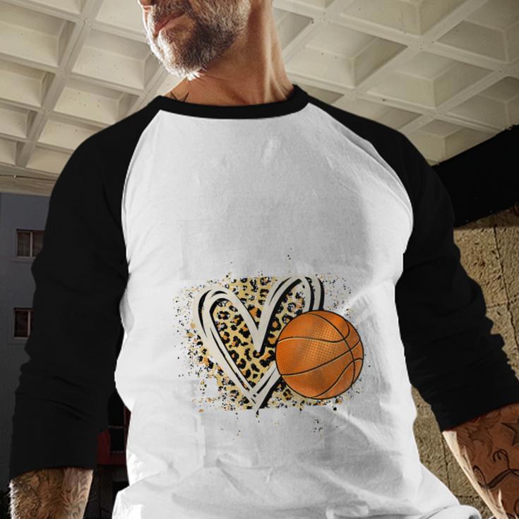 Proud Dad Of A 2026 Senior Basketball Graduation Leopard Men Baseball Raglan Shirt