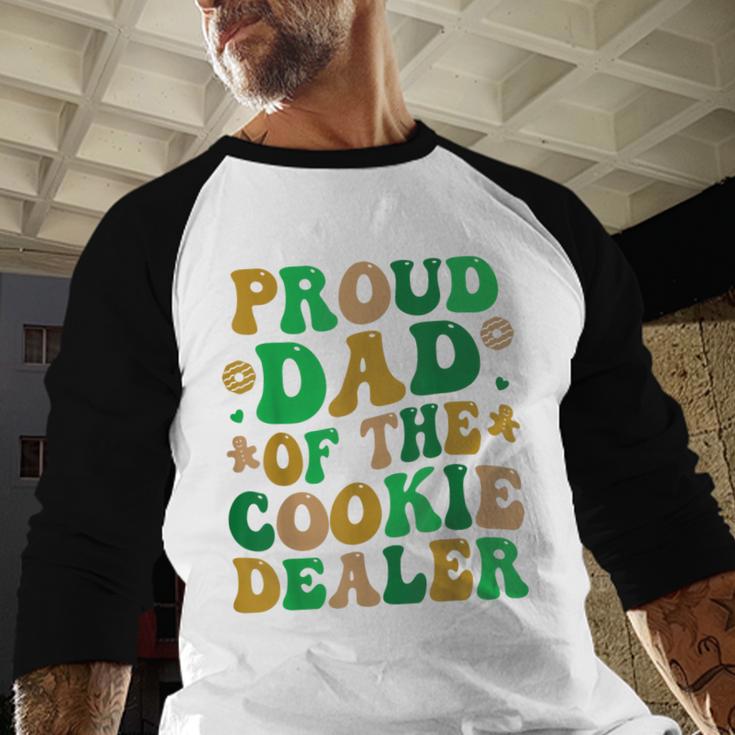 Proud Dad Of a Cookie Dealer Scout Troop Cookie Dealer Girls Men Baseball Raglan Shirt