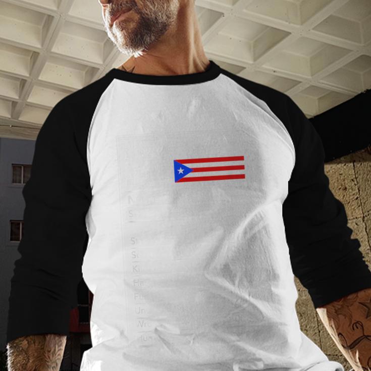 Puerto Rican Dad Nutrition Facts Pride Father's Day Men Baseball Raglan Shirt