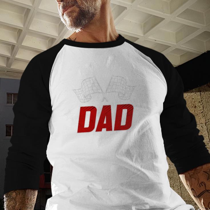 Racing Birthday Boy Race Car Dad Family Matching Men Baseball Raglan Shirt