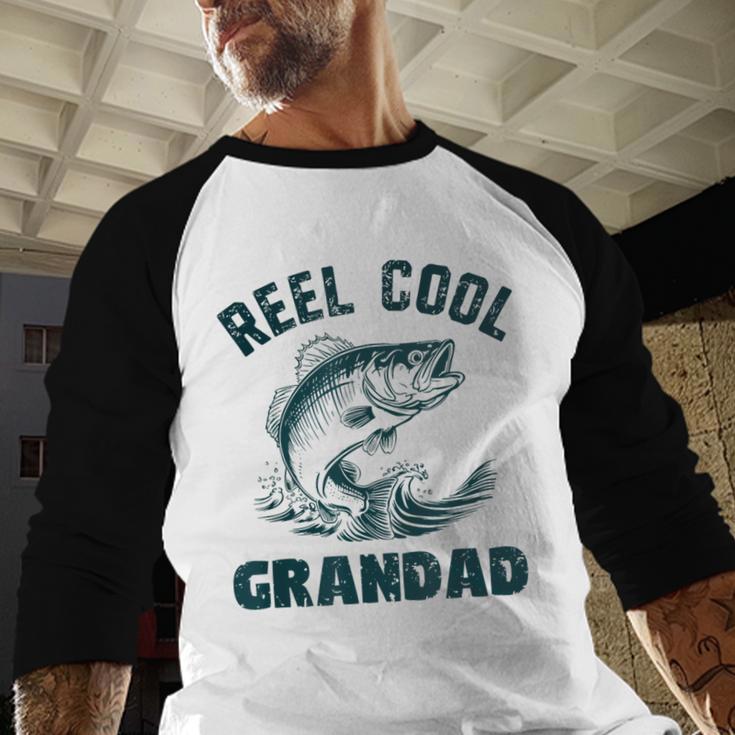 Reel Cool Grandad Fishing Grandpa Vintage Style Men Baseball Raglan Shirt Reel Cool Grandad Fishing Grandpa Vintage Style Men Baseball Raglan Shirt