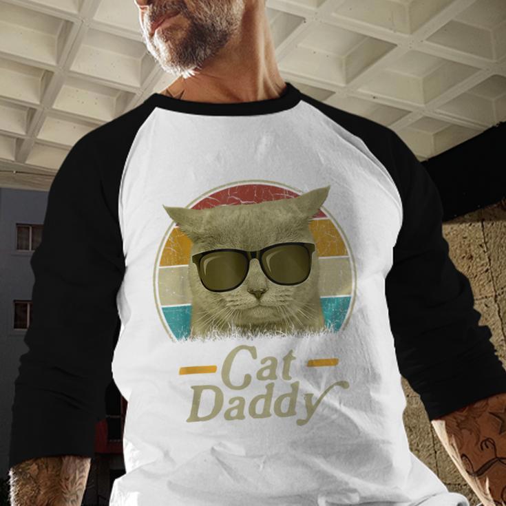 Retro Cat Daddy 80s 90s Style Sunglasses Men Baseball Raglan Shirt Retro Cat Daddy 80s 90s Style Sunglasses Men Baseball Raglan Shirt