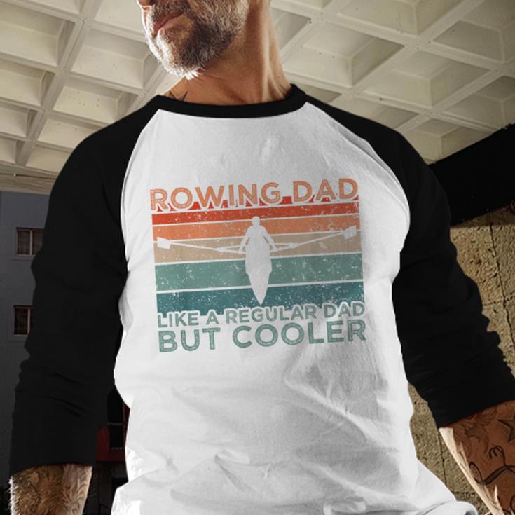 Round Rowing Dad Rudder Men Baseball Raglan Shirt Round Rowing Dad Rudder Men Baseball Raglan Shirt