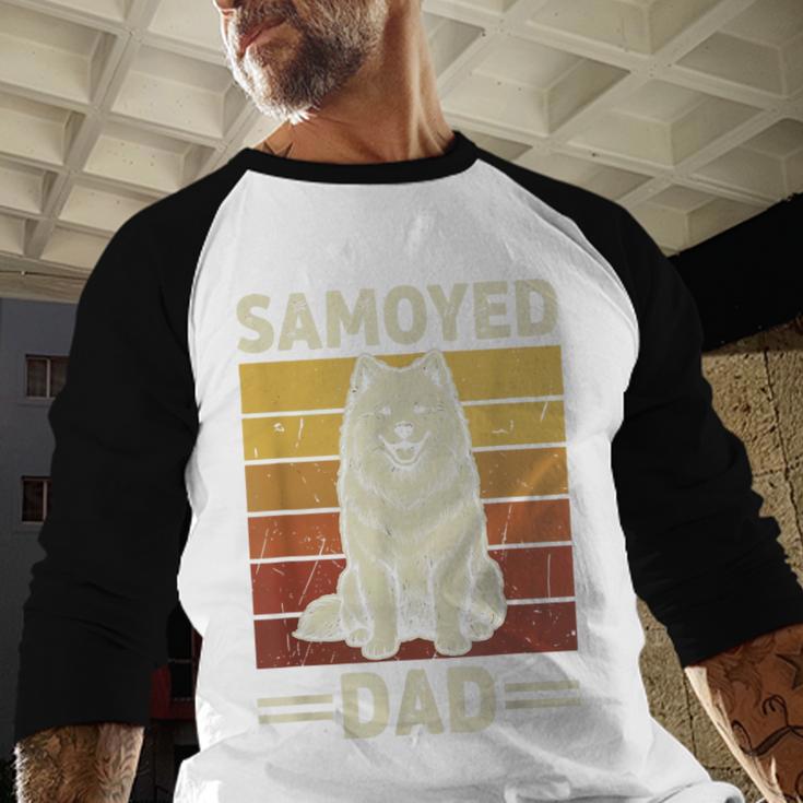 Samoyed Dad Men Baseball Raglan Shirt