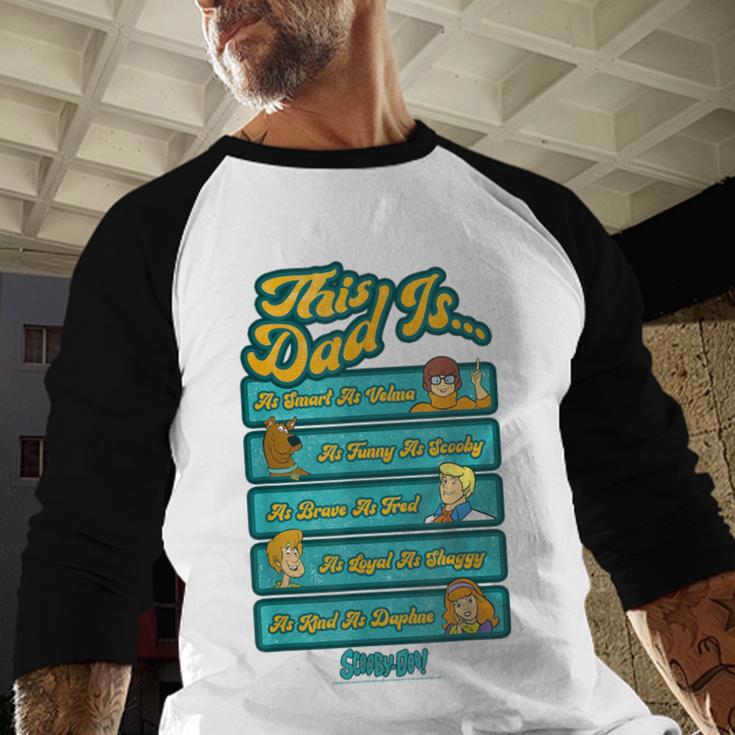 Scooby-Doo Father's Day Vintage Group Shot This Dad Is Men Baseball Raglan Shirt