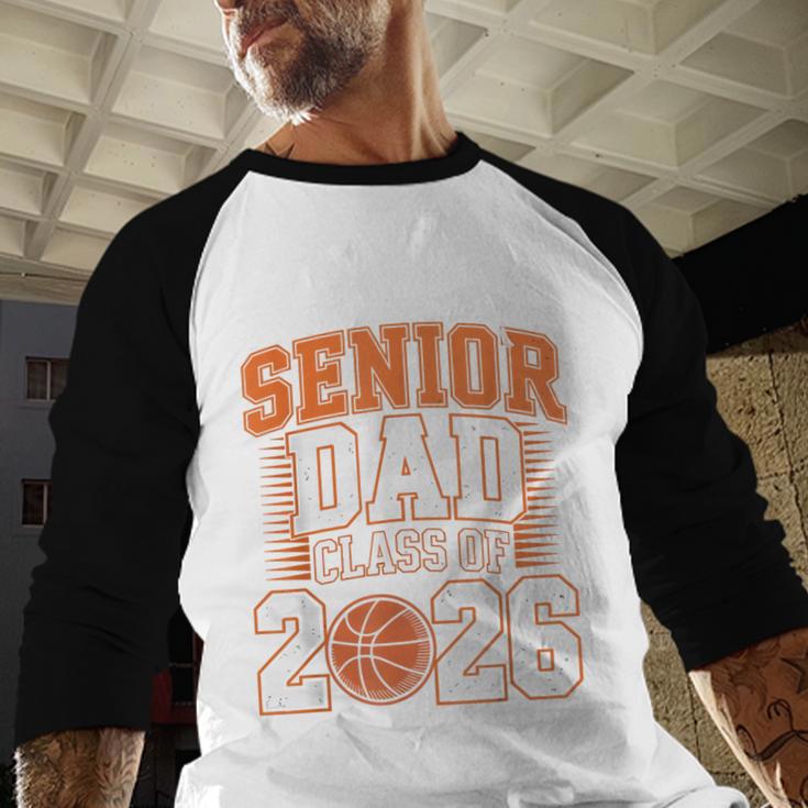 Senior Dad Class Of 2026 Graduate Basketball Graduation 2026 Men Baseball Raglan Shirt
