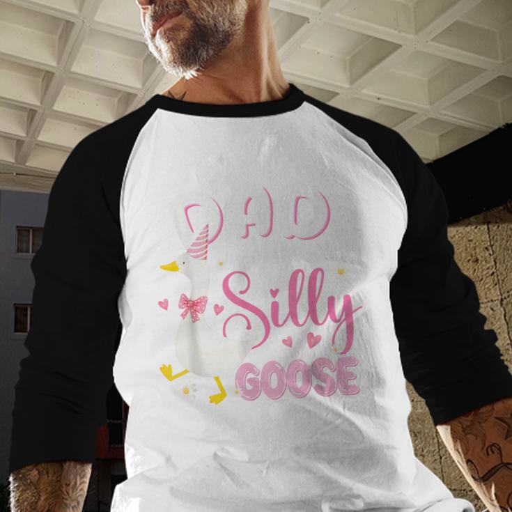 Silly Dad Goose Dad 1st Birthday Family Matching Party Men Baseball Raglan Shirt Silly Dad Goose Dad 1st Birthday Family Matching Party Men Baseball Raglan Shirt