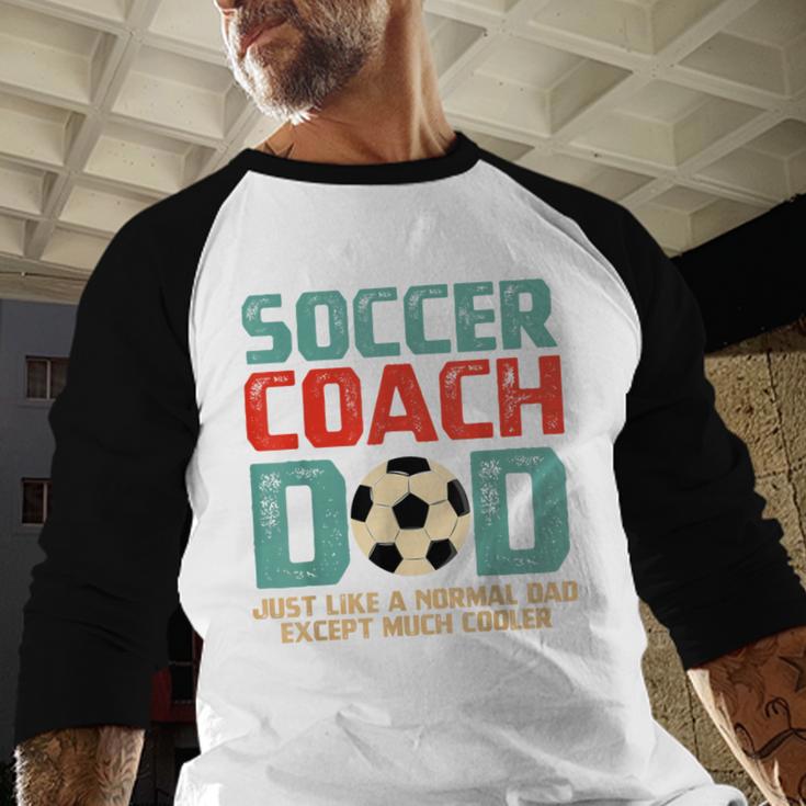 Soccer Coach Dad T-Shirt Men Baseball Raglan Shirt