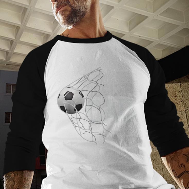 Soccer DAD Football Futbol Parents Goal Men Baseball Raglan Shirt