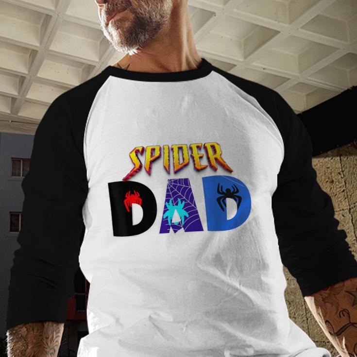 Spider Dad Shirt Birthday Fathers Day Halloween Costumes Pjs Men Baseball Raglan Shirt