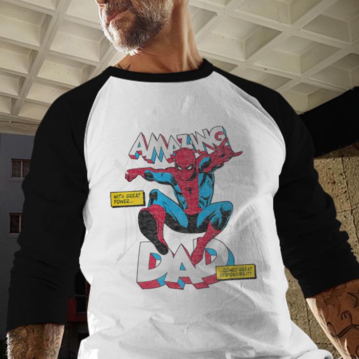 Spider-Man Amazing Dad Men Baseball Raglan Shirt Spider-Man Amazing Dad Men Baseball Raglan Shirt