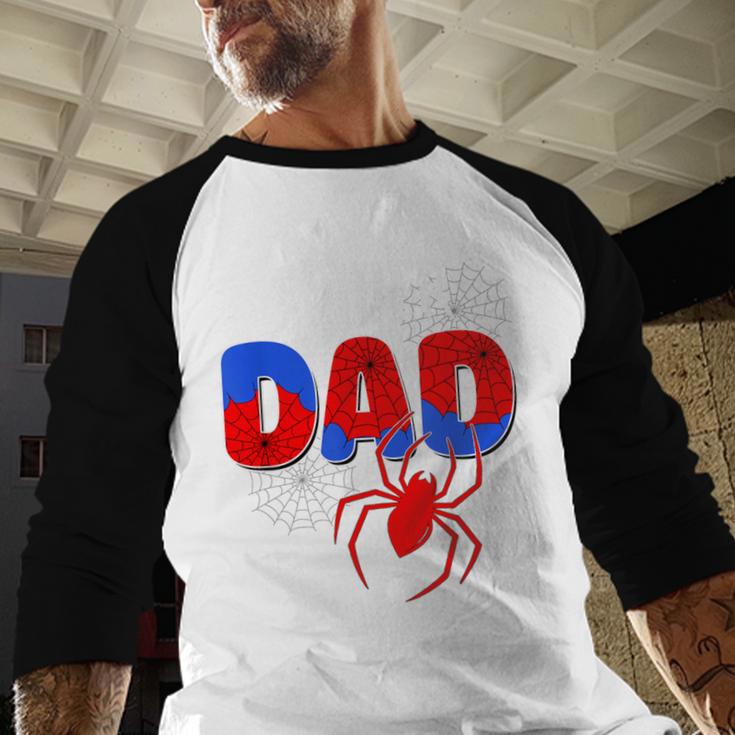 Spiders Dad Matching Family Birthday Father's Day Men Baseball Raglan Shirt