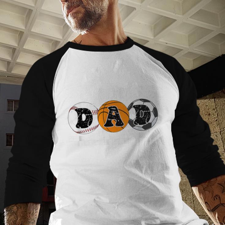 Sports Dad Proud Sports Father Sport Dad Men Baseball Raglan Shirt
