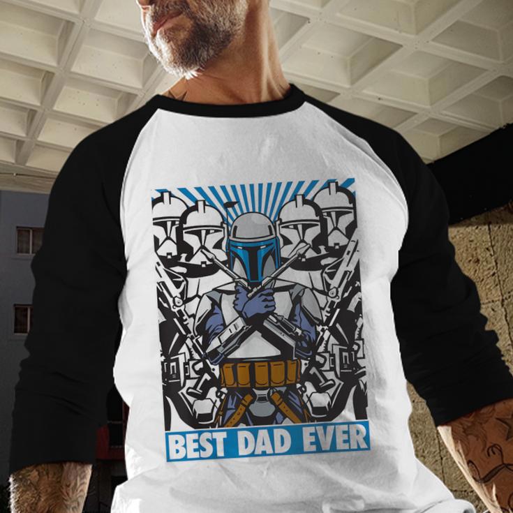 Star Wars Father's Day Jango Fett Best Dad Ever Men Baseball Raglan Shirt