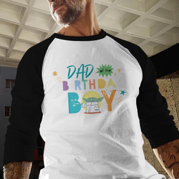Star Wars Grogu Mandalorian Toon Dad Of The Birthday Boy Men Baseball Raglan Shirt