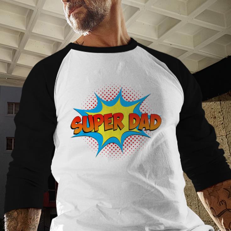 Super Dad Family Matching Superhero Comics Set Fathers Day Men Baseball Raglan Shirt