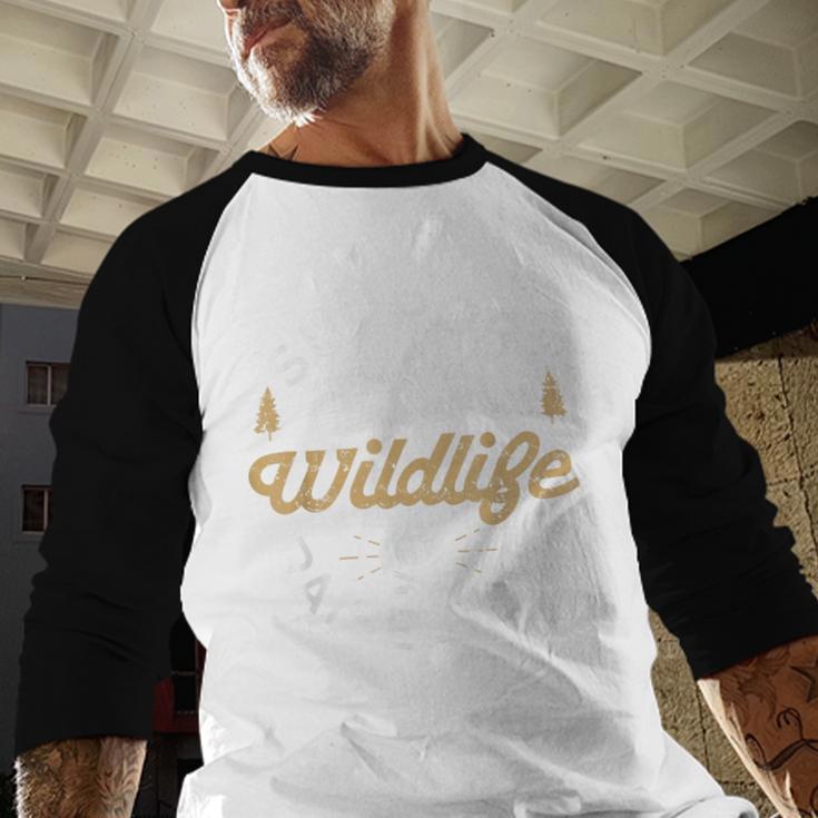Support Wildlife Raise Boys Parent Mom & Dad Men Baseball Raglan Shirt
