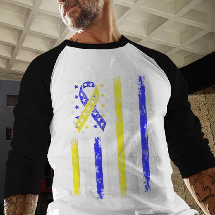 T21 Dad American Flag Down Syndrome Awareness Men Baseball Raglan Shirt T21 Dad American Flag Down Syndrome Awareness Men Baseball Raglan Shirt