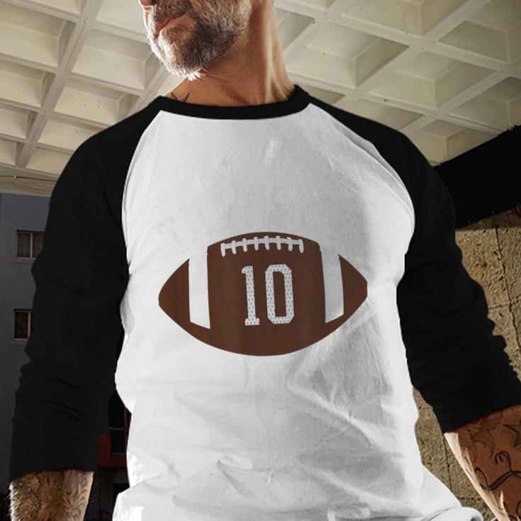 That's My Boy 10 Football Number 10 Jersey Football Mom Dad Men Baseball Raglan Shirt That's My Boy 10 Football Number 10 Jersey Football Mom Dad Men Baseball Raglan Shirt