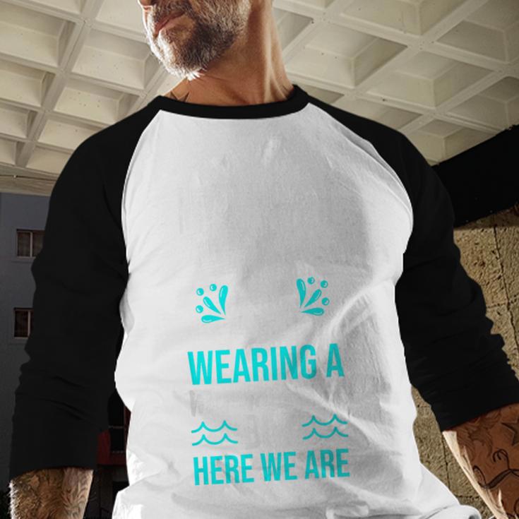 Never Thought I'd Be Wearing a Mermaid Dad Small Men Baseball Raglan Shirt