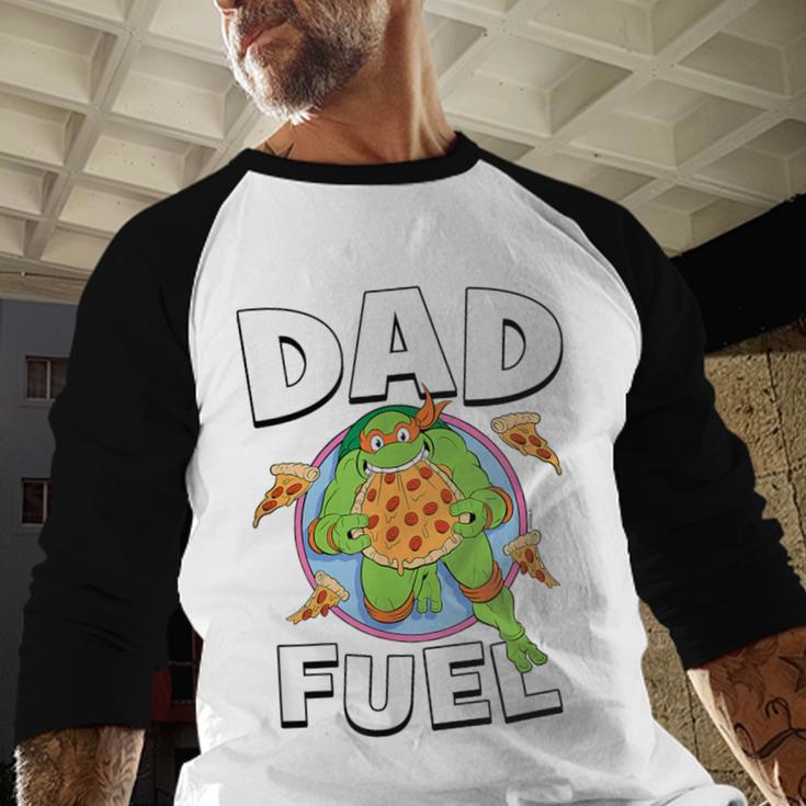 TMNT Michelangelo Dad Fuel Men Baseball Raglan Shirt TMNT Michelangelo Dad Fuel Men Baseball Raglan Shirt