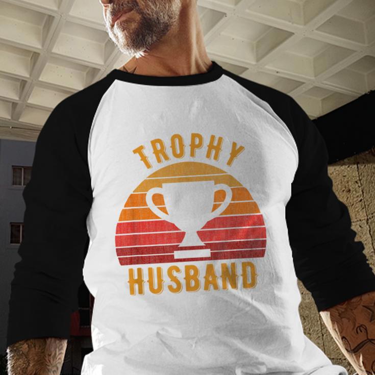 Trophy Husband For Cool Father Or Dad Men Baseball Raglan Shirt