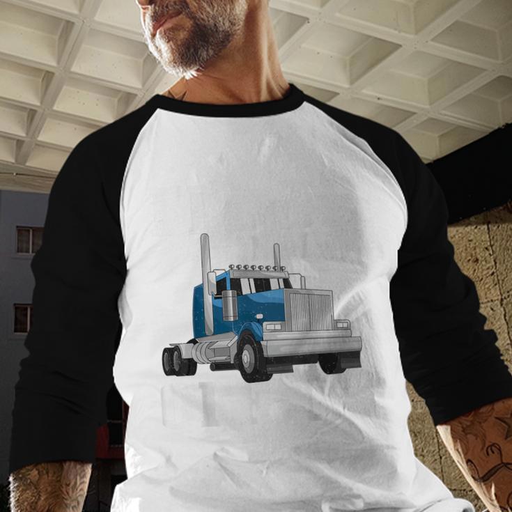 Truck Driver Art For Men Dad Women Trucking CDL Trucker Men Baseball Raglan Shirt