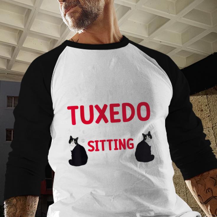 Tuxedo Cat Owner Tuxedo Cat Dad Tuxedo Cat Mom Men Baseball Raglan Shirt