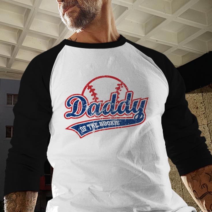 Vintage Baseball Daddy Of The Rookie Men Baseball Raglan Shirt