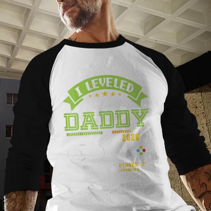 Vintage Leveling Up To Daddy 2026 Soon To Be Dad 2026 Men Baseball Raglan Shirt Vintage Leveling Up To Daddy 2026 Soon To Be Dad 2026 Men Baseball Raglan Shirt