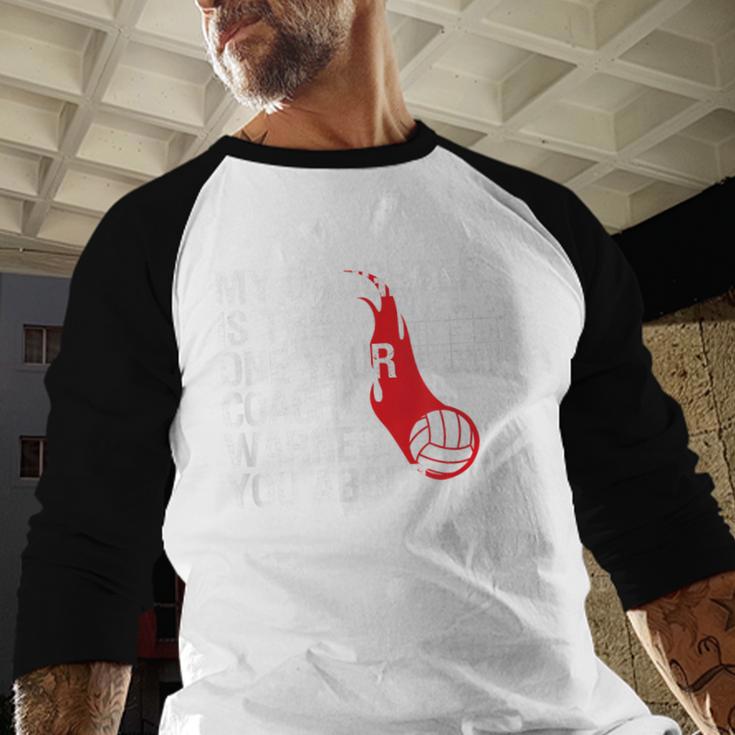 Volleyball Mom Dad Parent Shirt Daughter Player Men Baseball Raglan Shirt
