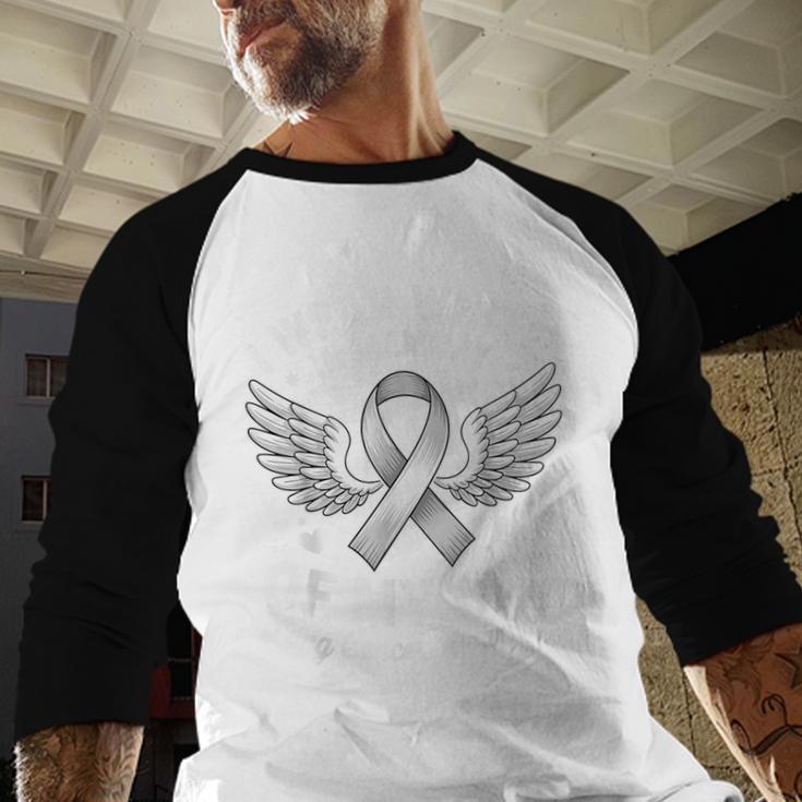 I Wear In Memory Of My Dad Lung Cancer Awareness Men Baseball Raglan Shirt