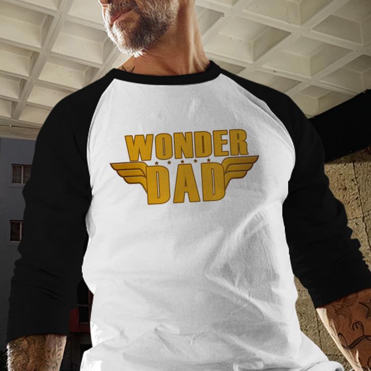Wonder Dad Men Baseball Raglan Shirt