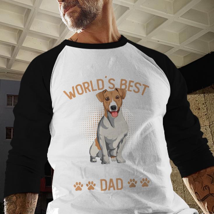 World´s Best Jack Russell Terrier Dad Dog Owner Men Men Baseball Raglan Shirt