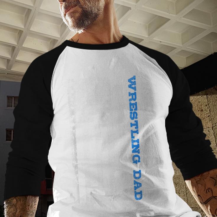 Wrestling Dad Men Baseball Raglan Shirt