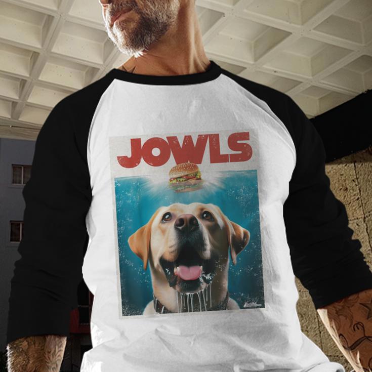 Yellow Lab Jowls Top Labrador Retriever Dog Mom Dad Men Baseball Raglan Shirt