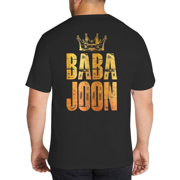 Baba Joon Persian Dad Iran Quote Iranian Fathers Day Big And Tall Men's T-Shirt Back Print