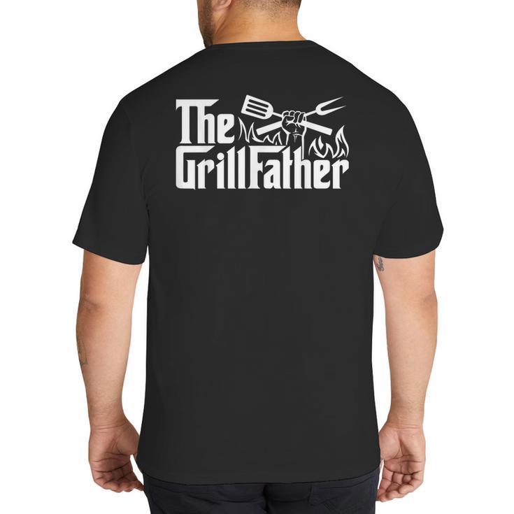 Bbq Dad Retro Grill Father Father's Day Big And Tall Men's T-Shirt Back Print