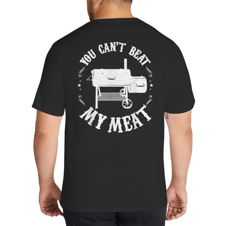 BBQ Pit Reverse Flow Smoker Accessory Dad Grill Big And Tall Men's T-Shirt Back Print