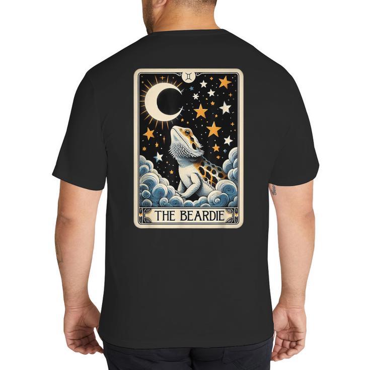 Bearded Dragon Tarot Card Beardie Mom Beardie Dad Men Women Big And Tall Men's T-Shirt Back Print