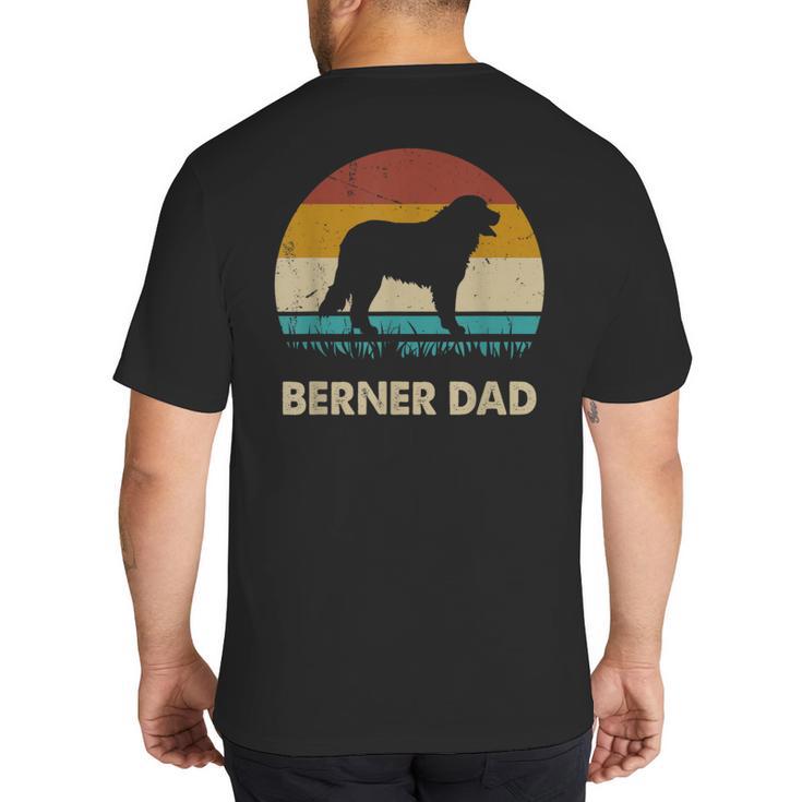 Berner Dad For Men Bernese Mountain Dog Vintage Dad Big And Tall Men's T-Shirt Back Print