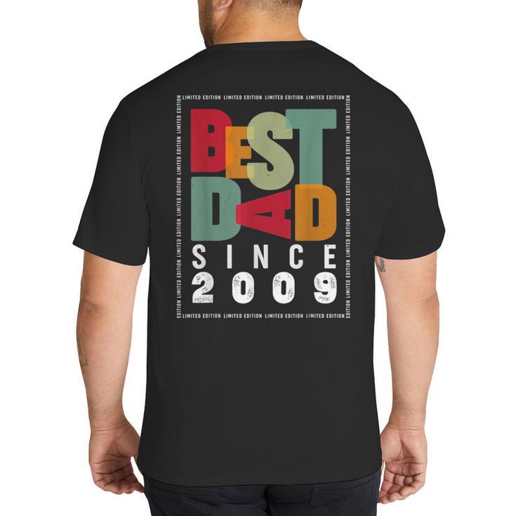 Best Dad Since 2009 Fathers Day Retro Vintage Big And Tall Men's T-Shirt Back Print