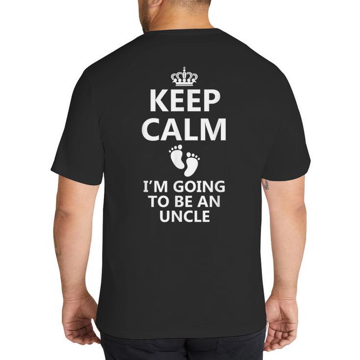 Best Uncle Art For Men Dad Pregnancy Reveal New Uncle To Be Big And Tall Men's T-Shirt Back Print