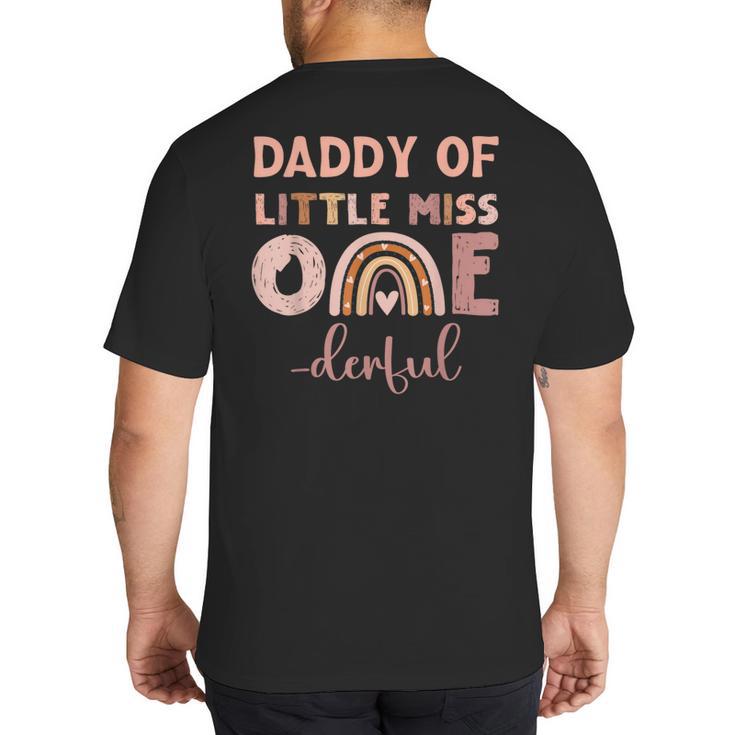 Boho Daddy Of Miss Onederful 1st Birthday Girl Cute Small Big And Tall Men's T-Shirt Back Print