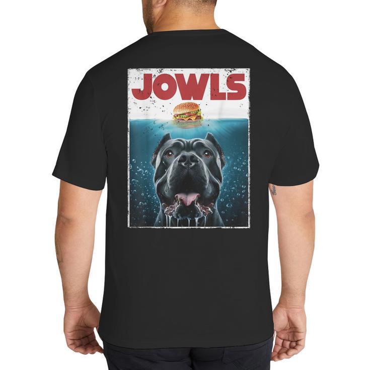 Cane Corso Jowls Top Drool Burger Dog Mom Dog Dad Big And Tall Men's T-Shirt Back Print