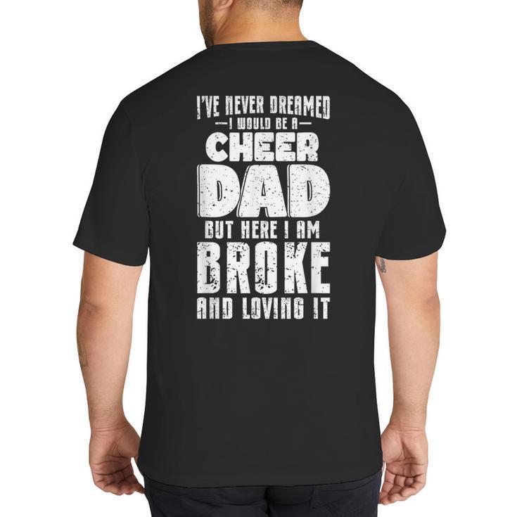 Cheer Dad Big And Tall Men's T-Shirt Back Print