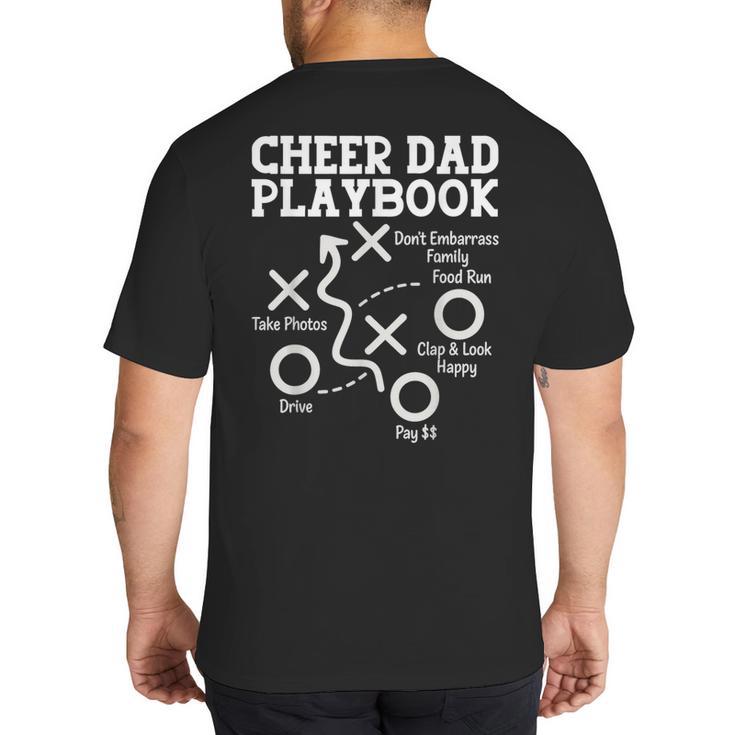 Cheer Dad Cheerleader Playbook Big And Tall Men's T-Shirt Back Print