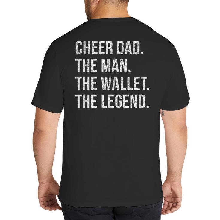 Cheer Dad Cheerleading Big And Tall Men's T-Shirt Back Print