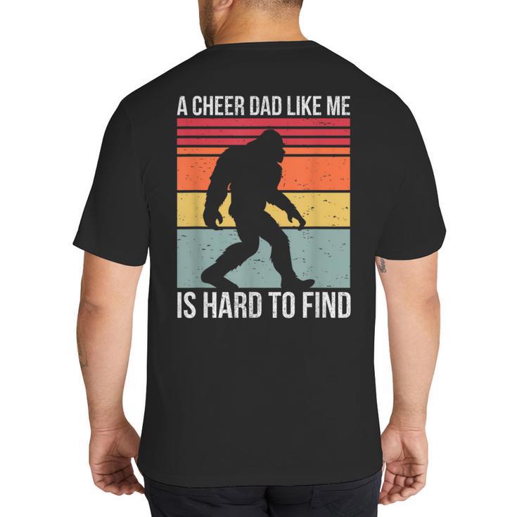 Cheer Dad Cheerleading Bigfoot Big And Tall Men's T-Shirt Back Print